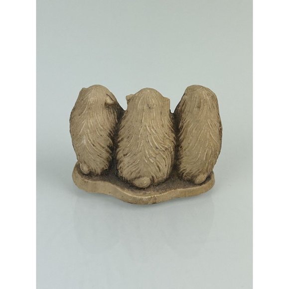 Monkey Hear No Evil Speak No Evil See No Evil Miniature Figure, Home Shelf Decor - Picture 5 of 9